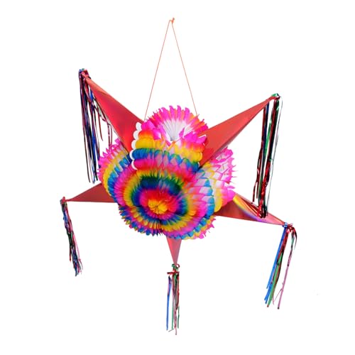 TOPPERFUN Fünfzackige Papier Piñata für Kindergeburtstag Partydekoration zum Aufhängen für Fiesta Themenpartys und Feiern Sicheres und Wiederverwendbares Material Fotorequisit für Besondere TOPPERFUN Fünfzackige Papier Piñata für Kindergeburtstag Partydekoration zum Aufhängen für Fiesta Themenpartys und Feiern Sicheres und Wiederverwendbares Material Fotorequisit für Besondere von TOPPERFUN