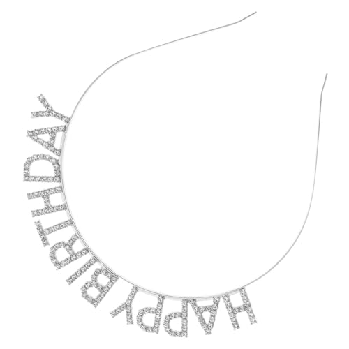 TOPPERFUN Geburtstagskrone Haarband mit Strass Stirnband für und Mädchen Party Dekoration für Geburtstagsfeiern und Fotoshootings Funkelndes Kopfschmuck Accessoire von TOPPERFUN