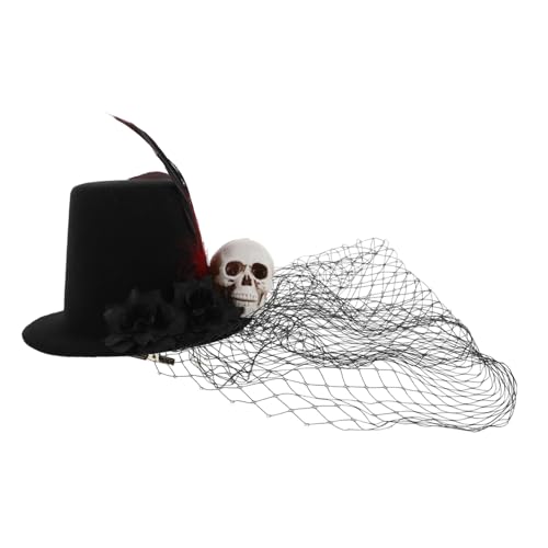 TOPPERFUN Haarschmuck für Halloween Eleganter Fascinator mit Dekoration Handgefertigter Haarclip für Cocktail und Teepartys Leicht und Bequem von TOPPERFUN