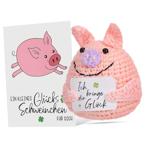 TOPPERFUN Häkelpuppe Glücksschweinchen Handgemachtes Plüschspielzeug aus Weichem Material Perfektes Kuscheltier und Glücksbringer für Freunde und Familie mit Positiver Karte zur Inspiration TOPPERFUN Häkelpuppe Glücksschweinchen Handgemachtes Plüschspielzeug aus Weichem Material Perfektes Kuscheltier und Glücksbringer für Freunde und Familie mit Positiver Karte zur Inspiration von TOPPERFUN