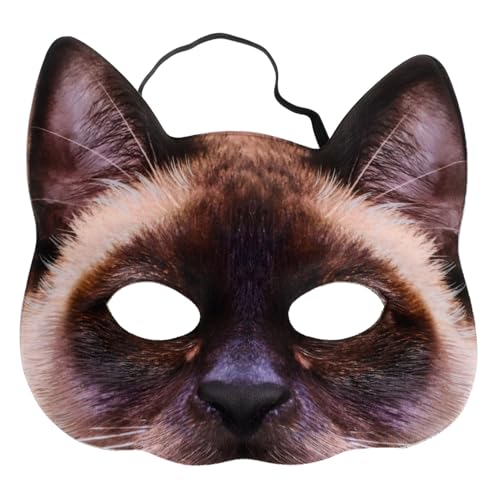 TOPPERFUN Halbgesicht Katzenmaske Fasching Kostümmaske Unisex EVA Stoff Lustiges Katzenmotiv für Halloween Karneval Maskerade Ball Party Cosplay TOPPERFUN Halbgesicht Katzenmaske Fasching Kostümmaske Unisex EVA Stoff Lustiges Katzenmotiv für Halloween Karneval Maskerade Ball Party Cosplay von TOPPERFUN