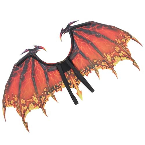 TOPPERFUN Halloween Drachenflügel Kostüm für Erwachsene Kreative Cosplay Requisiten Vlies für Karneval Kostümpartys für Maskeraden Feiertage von TOPPERFUN