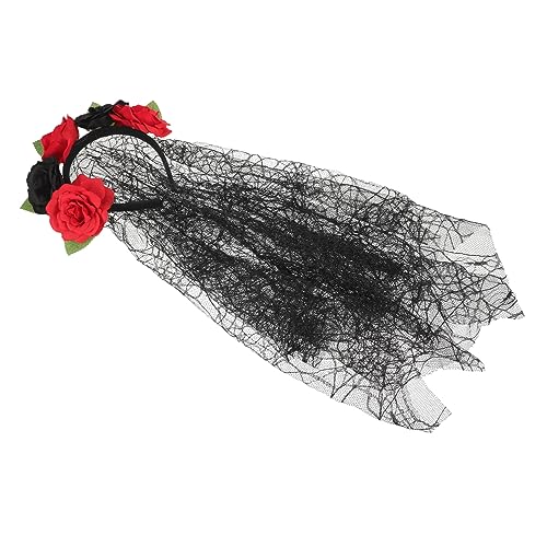 TOPPERFUN Halloween Haarband mit Krone und Schleier Dunkles Rosenmotiv für Partys und Cosplay für Halloween und Thematische Veranstaltungen TOPPERFUN Halloween Haarband mit Krone und Schleier Dunkles Rosenmotiv für Partys und Cosplay für Halloween und Thematische Veranstaltungen von TOPPERFUN