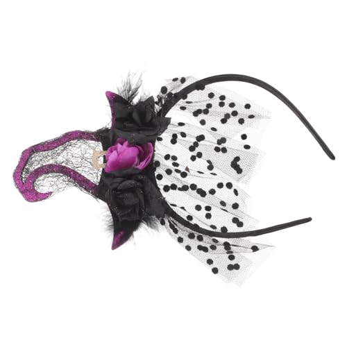 TOPPERFUN Halloween Hexenhut Haarreif für Damen Karnevalsstirnband mit Hut Cosplay Haarband für Partys Fotos Attraktives Halloween Kostümzubehör für Erwachsene TOPPERFUN Halloween Hexenhut Haarreif für Damen Karnevalsstirnband mit Hut Cosplay Haarband für Partys Fotos Attraktives Halloween Kostümzubehör für Erwachsene von TOPPERFUN