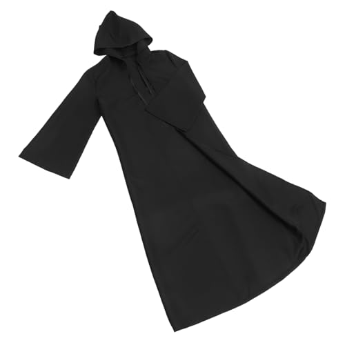 TOPPERFUN Halloween Umhang für Schwarzer Todesumhang Cosplay Kostüm für Halloween Feiern Festivals Kostümpartys Leicht Tragbar Hochwertigem Material Gefertigt von TOPPERFUN