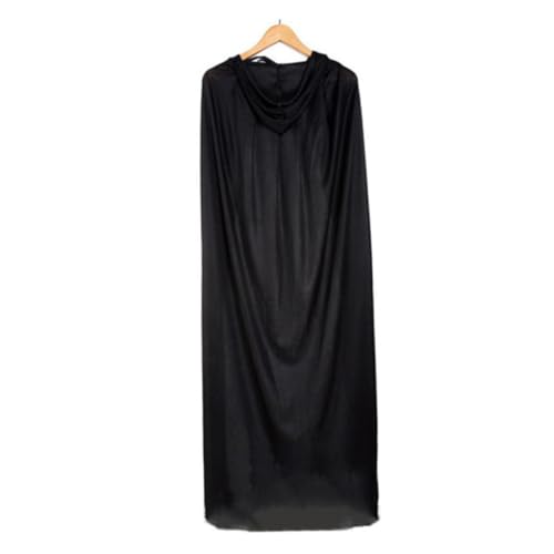 TOPPERFUN Halloween Vampir Umhang Schwarz Kapuzenmantel Cosplay Kostüm Cape für Karneval Party Maskerade Erwachsene von TOPPERFUN