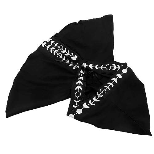 TOPPERFUN Hexenumhang Vintage mittelalterlicher Hut Mittelalterliches Cosplay Cosplay-Kapuze Mittelalterliches Zubehör mittelalterliche Accessoires für Damen Hut Frauen Polyester Schwarz von TOPPERFUN