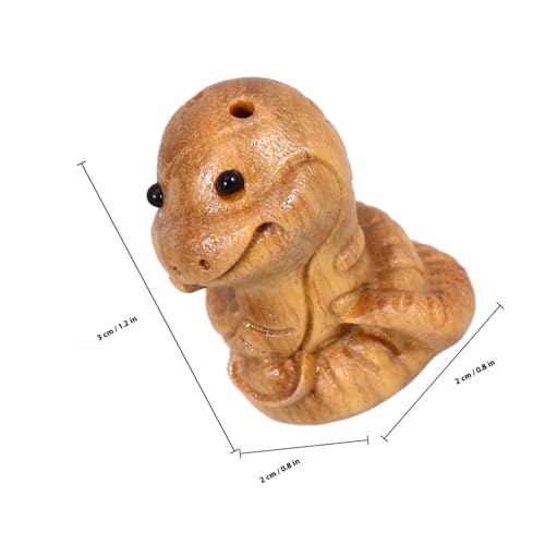 TOPPERFUN Holz Schlangen Anhänger Zodiac Figur Jahr der Schlange DIY Schlüsselanhänger Schmuck Vielseitig als Taschen oder Halsketten Dekoration von TOPPERFUN