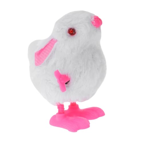 TOPPERFUN Hüpfender Hase Uhrwerk Hüpfender Plüschhase Kuscheltiere Kleinkinder Süße Häschen Springend Ausgestopfte Wind Interaktives Hasenspielzeug Tierfiguren Hasenfigur von TOPPERFUN