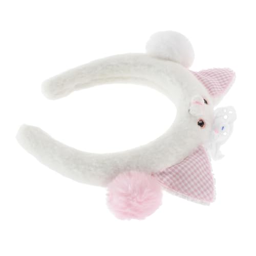 TOPPERFUN Katzenohren Haarreif Weißes Katzenohren Kostüm für und Mädchen Weiches Stirnband für Halloween Weihnachten Party und Makeup Anwendungen von TOPPERFUN