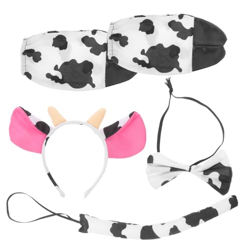 TOPPERFUN Kuhkostüm Set mit Süßem Kuh ohr Stirnband und Fliege Rutschfeste Halloween Verkleidung für Karneval und Cosplay Niedliches Tierkostüm Zubehör für Mädchen TOPPERFUN Kuhkostüm Set mit Süßem Kuh ohr Stirnband und Fliege Rutschfeste Halloween Verkleidung für Karneval und Cosplay Niedliches Tierkostüm Zubehör für Mädchen von TOPPERFUN