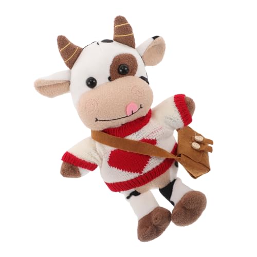 TOPPERFUN Kuhpuppe Kuh Auto Dekoration Rindsfigur Kuh Charmante Kuh Deko große Stofftierkuh Kuscheltiere kleines Kuh-Stofftier Kuh stickig Kuscheltier Kuh Plüsch von TOPPERFUN