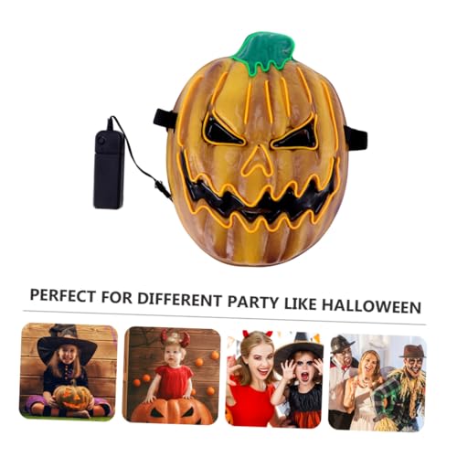 TOPPERFUN LED Leuchtende Maske mit Kreativem Muster Blinkende Halloween Maske für Damen und Herren Karneval Maskenball Zubehör Sichere und Langlebige Party Verkleidung von TOPPERFUN