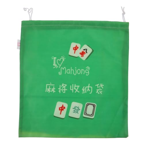 TOPPERFUN Mahjong Plaque -Aufbewahrungstasche Die Beutel Und Kordelstring Organisation Spielorganisatortasche Aufbewahrungstasche für Spiele Reisepacktaschen Spieltasche Oxford-Stoff Grün von TOPPERFUN