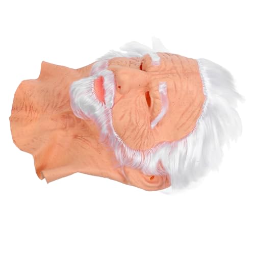 TOPPERFUN Maskenkopf Maskerade Gesichtsmaske Halloween Kostüme Karnevalsmasken Gruselige Vollkopfmaske Alter Halloween Kostüm Alter Opa Emulsion von TOPPERFUN