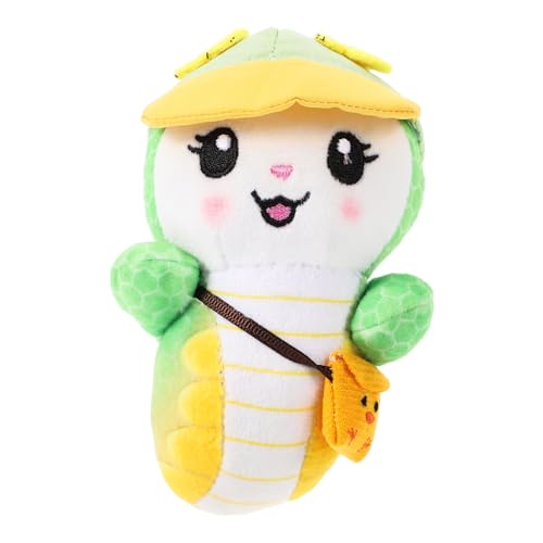 TOPPERFUN Maskottchenpuppe Schlangenstofftier Streich Kuscheltier Schlüsselanhänger gefüllter Schlangenplüsch Ornament für Tasche Schlangentaschenanhänger PP Baumwolle Green von TOPPERFUN