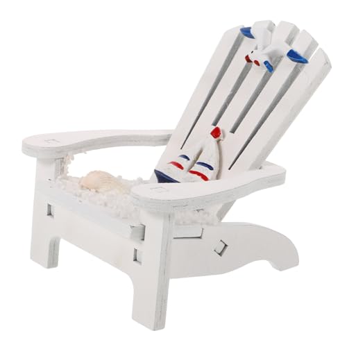 TOPPERFUN Mini Holzstuhl Ornament Strandstuhl für Tisch und Regal Zufälliger Stil für Nautische Dekoration und Sommerliche von TOPPERFUN