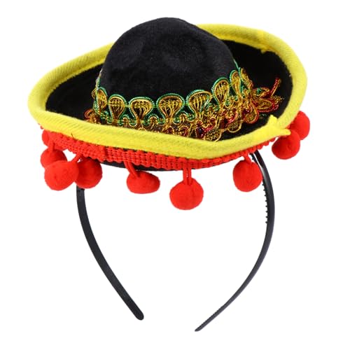 TOPPERFUN Kleiner Hut Haarreifen Mexiko Stirnband Dekorativer Kopfschmuck für Karneval Mottoparty und Feste Bezauberndes Partyzubehör für Erwachsene und Kinder von TOPPERFUN