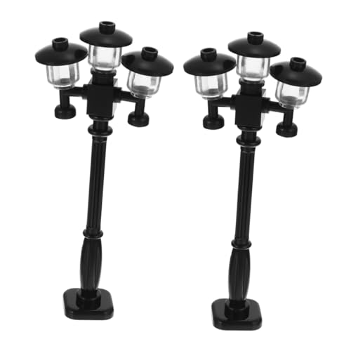 TOPPERFUN 2 Stück Mini Straßenlaternen Teiliges mit Transparenten Lampen für Puppenhaus Interaktive Spielzeuge für Robuste und Langlebige Konstruktion von TOPPERFUN