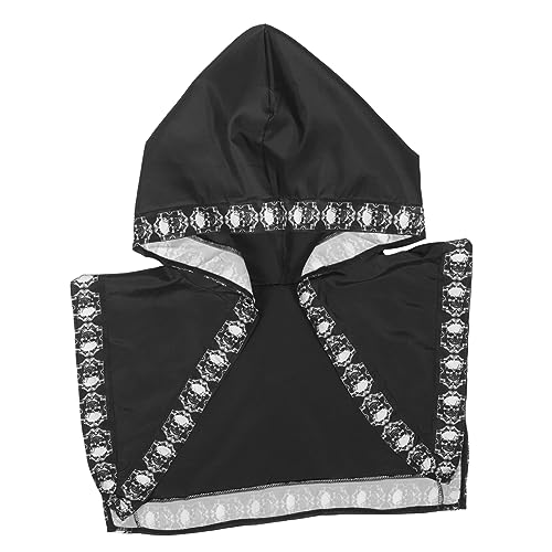 TOPPERFUN Mittelalterlicher Kapuzenumhang für Damen Kurzes Halloween Cape Schwarz für Kostümpartys Cosplay und Rollenspiele Sicherem Material mit Hochwertiger Textur TOPPERFUN Mittelalterlicher Kapuzenumhang für Damen Kurzes Halloween Cape Schwarz für Kostümpartys Cosplay und Rollenspiele Sicherem Material mit Hochwertiger Textur von TOPPERFUN