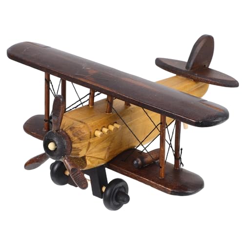 TOPPERFUN Modellflugzeug aus Holz Retro-Flugzeugmodell Holzflugzeugmodell Vintage Flugzeugdekorationen rustikale Flugzeugdekoration kleines Flugzeugdekor Ebene Ornament Desktop-Ebene Kaffee TOPPERFUN Modellflugzeug aus Holz Retro-Flugzeugmodell Holzflugzeugmodell Vintage Flugzeugdekorationen rustikale Flugzeugdekoration kleines Flugzeugdekor Ebene Ornament Desktop-Ebene Kaffee von TOPPERFUN