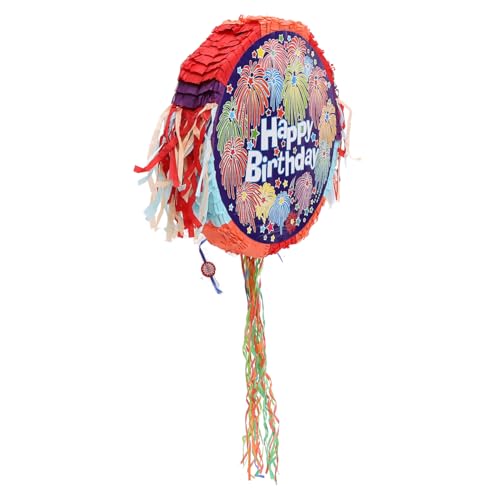 TOPPERFUN Pinata Dekoration für Geburtstagsfeiern Runde Pinata Süßigkeitenbehälter Leuchtende Farben für Party und Foto Requisiten für Besondere von TOPPERFUN