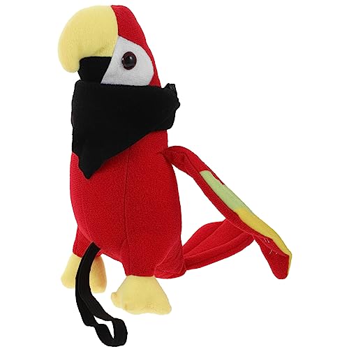 TOPPERFUN Piratenpapagei Für Schulter Plüschspielzeug Für Halloween Karneval Einstellbares Stofftier Mit Realistischem Design Kostümpartys Teiliges von TOPPERFUN