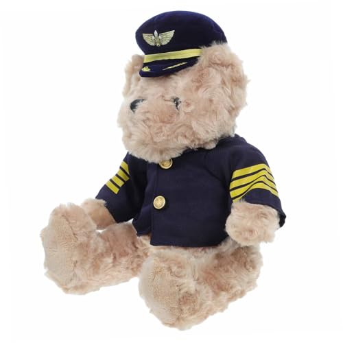 TOPPERFUN Plüschbär Pilotenkram tragen Kuscheltiere für Jungen Pilot-Plüschtier Bären-Mittelstücke für die Babyparty Pilotenplüsch Babybär ausgestopfter Bär PP Baumwolle TOPPERFUN Plüschbär Pilotenkram tragen Kuscheltiere für Jungen Pilot-Plüschtier Bären-Mittelstücke für die Babyparty Pilotenplüsch Babybär ausgestopfter Bär PP Baumwolle von TOPPERFUN