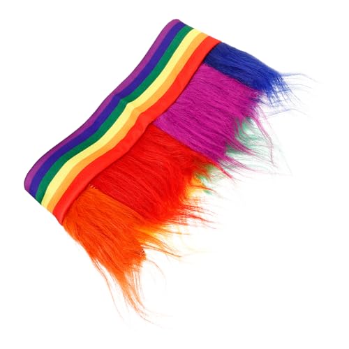 TOPPERFUN Pride Wig Hut mit Regenbogen Kopfbedeckung Verstellbar und Rutschfest für Partys Festivals und Langlebig Synthetischen Fasern Bunt und Auffällig von TOPPERFUN