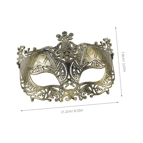 TOPPERFUN Retro-Halbgesichtsmaske Party-Maske festliche dekorative Masken Maskendekor Maskerademaske für Männer Maske für Maskeradeparty für Frauen Partymaske Plastik Golden von TOPPERFUN