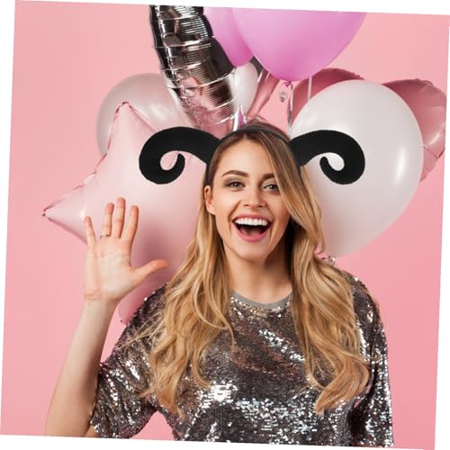 TOPPERFUN Schafhörner Haarreif Lustiges Halloween Party Haarband Süßes Schafhorn Stirnband Karneval Kostüm Haarschmuck für Damen von TOPPERFUN