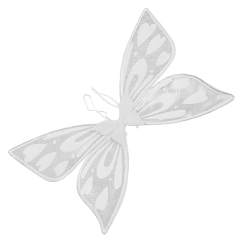 TOPPERFUN Schimmernde Schmetterlingsflügel Cosplay Flügel aus Organza Leicht mit Tragegurten für Festival Party Bühnenauftritt und Kostüm Zubehör Weißes Elfenflügel Ornament TOPPERFUN Schimmernde Schmetterlingsflügel Cosplay Flügel aus Organza Leicht mit Tragegurten für Festival Party Bühnenauftritt und Kostüm Zubehör Weißes Elfenflügel Ornament von TOPPERFUN