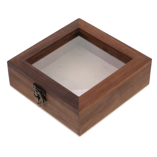 TOPPERFUN Schmetterlings Probenbox Schaurahmen Kleine Boxen Halter Durchsichtige Schmetterlings Probenbox Aufbewahrungsbox Für Getrocknete Blumen Hellbraunes Acryl von TOPPERFUN