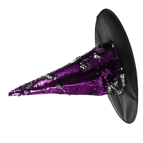 TOPPERFUN Sequin Hexenhut für Frauen Dekorativer Kostüm Hut für Halloween Party Elegantes Design mit Funkelnden Pailletten für Cosplay und Festliche Anlässe TOPPERFUN Sequin Hexenhut für Frauen Dekorativer Kostüm Hut für Halloween Party Elegantes Design mit Funkelnden Pailletten für Cosplay und Festliche Anlässe von TOPPERFUN