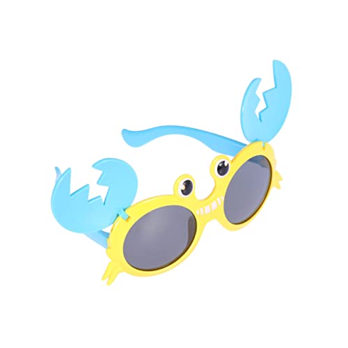 TOPPERFUN Sonnenbrille für Lustige Cosplay Brille für Geburtstagsfeiern Einzigartige Party Brille mit Gelbem Rahmen und Lakeblauen Beinen für Kinderfeste und Fotodekoration von TOPPERFUN