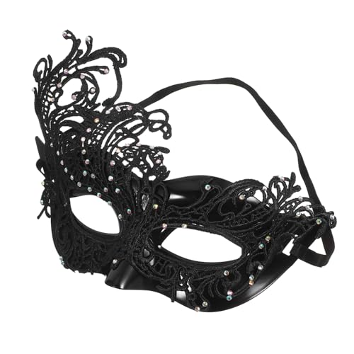 TOPPERFUN Spitzen-Masquerade-Maske Damen Halbgesichtsdesign mit Elastischem Band für Halloween Karneval Kostüm Ball und Cosplay Party von TOPPERFUN