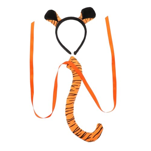 TOPPERFUN Tiger Kostümset Fluffiger Tiger und Ohren Haarreif für Cosplay und Mottopartys für Geburtstagsfeiern und Feierlichkeiten von TOPPERFUN