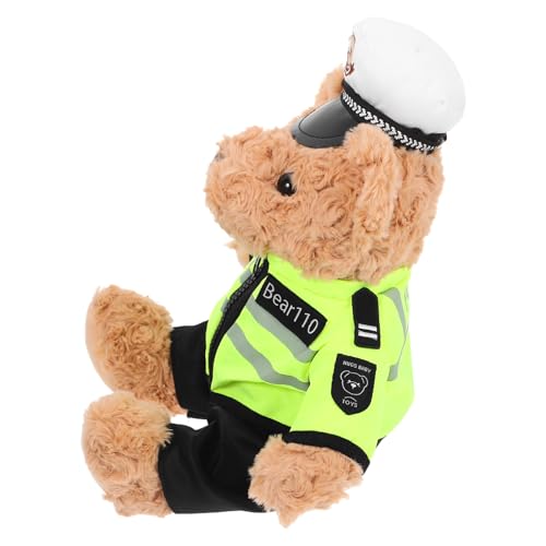 TOPPERFUN Verkehrspolizei-bärenpuppe Ausgestopfter Bär Kuscheltiere Für Jungen Stofftier Bär Plüsch von TOPPERFUN