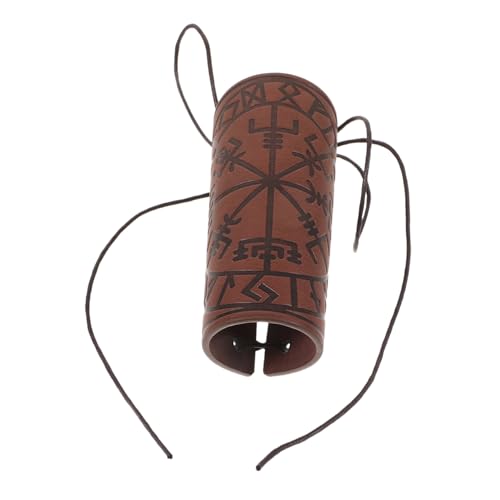 TOPPERFUN Verstellbare PU Armschiene Wikinger Stil Punk Armband Cosplay Kostüm Zubehör für Rollenspiel Festival Party TOPPERFUN Verstellbare PU Armschiene Wikinger Stil Punk Armband Cosplay Kostüm Zubehör für Rollenspiel Festival Party von TOPPERFUN