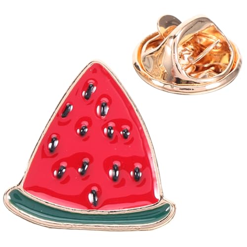 TOPPERFUN Wassermelonen Brosche Kreative Form Pin Für Damen Modischer Anstecker Für Strickjacken Und Schals Süßes Cartoon Design von TOPPERFUN