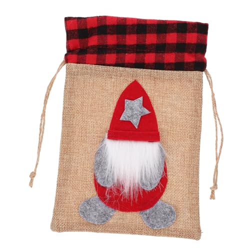 TOPPERFUN Weihnachtsgeschenktüte mit Kordelzug Wiederverwendbare Süßigkeitentasche aus Hochwertigem für und Leckereien Vielseitig Einsetzbar für Verschiedene von TOPPERFUN