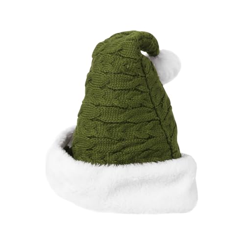 TOPPERFUN Weihnachtsmütze Strickmütze Plüsch Kuschelmütze Winter Festival Dekoration Weihnachtsfeier Accessoire Erwachsenenhut von TOPPERFUN