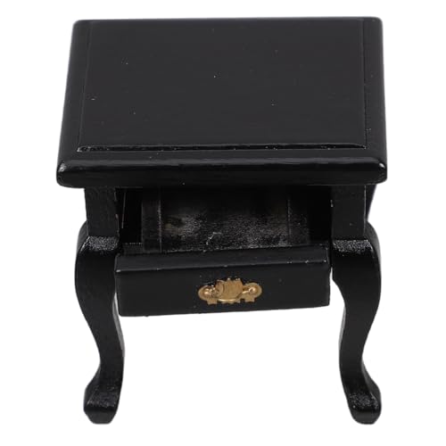 TOPPERFUN Wooden Side Table Maßstab Miniatur Nachttisch Mit Schublade Für Französischer Landhausstil Für Schlafzimmer Und Hochrealistische Dekoration TOPPERFUN Wooden Side Table Maßstab Miniatur Nachttisch Mit Schublade Für Französischer Landhausstil Für Schlafzimmer Und Hochrealistische Dekoration von TOPPERFUN