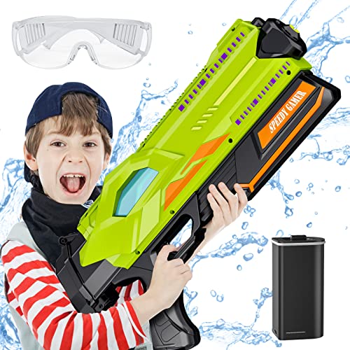 Elektrische Wasserpistole für Erwachsene Kinder, Automatische Wasserspritzpistole mit Große Kapazität, 8-10M Langstrecke, Stärkster Wasser Soaker Gun Spielzeug für Sommer Pool Strand Party Outdoor Elektrische Wasserpistole für Erwachsene Kinder, Automatische Wasserspritzpistole mit Große Kapazität, 8-10M Langstrecke, Stärkster Wasser Soaker Gun Spielzeug für Sommer Pool Strand Party Outdoor von TOPRCBOXS