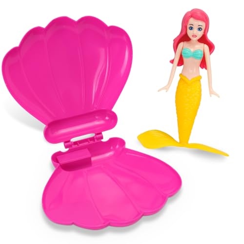 TOPWAYS Wasserspielzeug Kinder Set, Meerjungfrauen Pool Spielzeug, Tauchspielzeug Meerjungfrauen, Schwimmbadzubehör & Pool Spielzeug Kinder, Tauchspiele Training Kindergeschenke(Rosarot+‌Gelb) von TOPWAYS