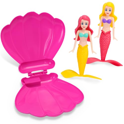 TOPWAYS Pool Tauchen Spielzeug Set, Meerjungfrau Pool Spielzeug, Tauchen Meerjungfrauen, Schwimmbad Zubehör & Kinder Pool Spielzeug, Tauchspiele Training Kinder Geschenke (Rose Rot+Gelb+Rot) von TOPWAYS