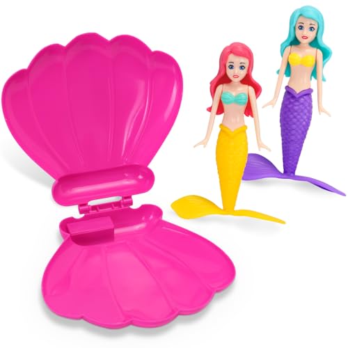 TOPWAYS Pool Tauchspielzeug Set, Meerjungfrau Pool Spielzeug, Tauchen Meerjungfrauen, Schwimmbad Zubehör & Kinder Pool Spielzeug, Tauchspiele Training Kinder Geschenke (Rose Rot+Gelb+Lila) von TOPWAYS