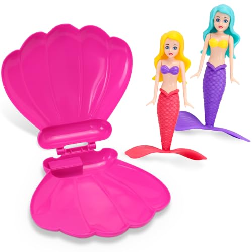 TOPWAYS Pool Tauchspielzeug Set, Meerjungfrau Pool Spielzeug, Tauchen Meerjungfrauen, Schwimmbad Zubehör & Kinder Pool Spielzeug, Tauchspiele Training Kinder Geschenke (Rose Rot+Rot+Lila) von TOPWAYS