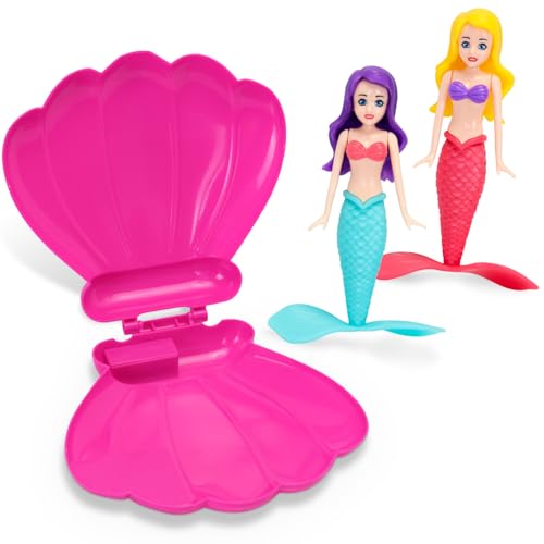 TOPWAYS Pool Tauchspielzeug Set, Meerjungfrau Pool Spielzeug, Tauchen Meerjungfrauen, Schwimmbad Zubehör & Kinder Pool Spielzeug, Tauchspiele Training Kinder Geschenke (Rose Rot+Rot+See Blau) von TOPWAYS