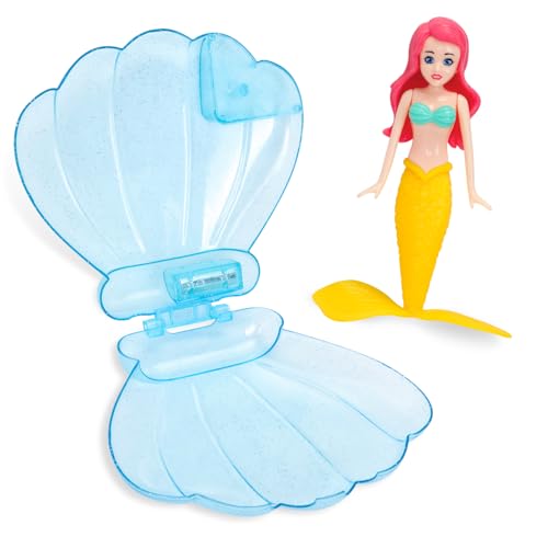TOPWAYS Wasserspielzeug Kinder Set, Meerjungfrauen Pool Spielzeug, Tauchspielzeug Meerjungfrauen, Schwimmbadzubehör & Pool Spielzeug Kinder, Tauchspiele Training Kindergeschenke (Blau+Gelb) von TOPWAYS
